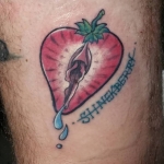 sheck berry fraise  new school dermographink chambery tatouage 